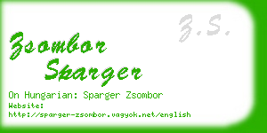 zsombor sparger business card